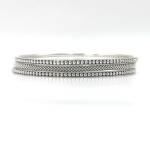 Lagos 3 Silver Bangle Bracelet Set